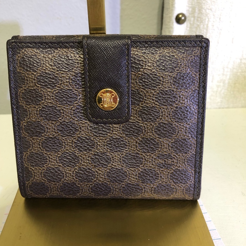 Celine Brown and Gold Wallet